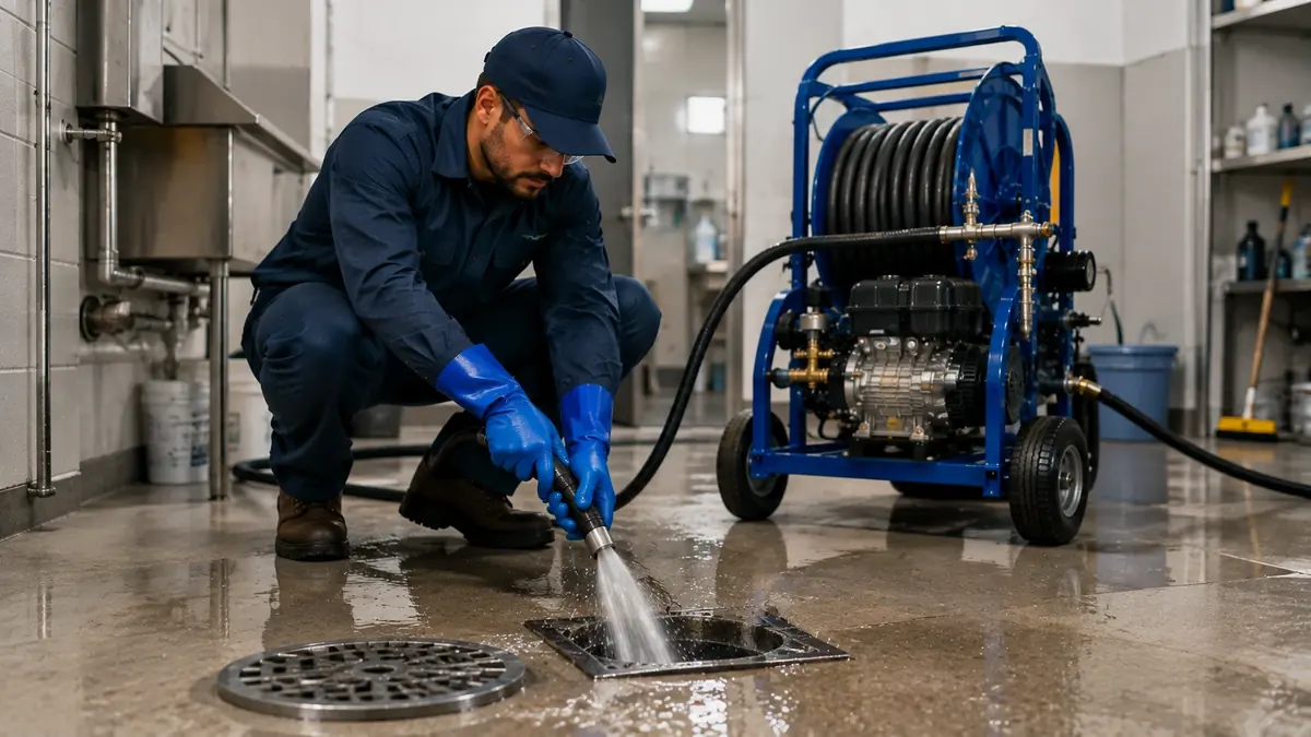 Floor Drain Hydro Jet Cleaning in Petaluma