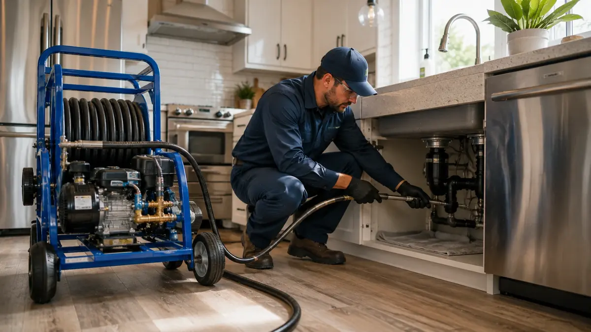 Kitchen Drain Hydro Jetting in Petaluma