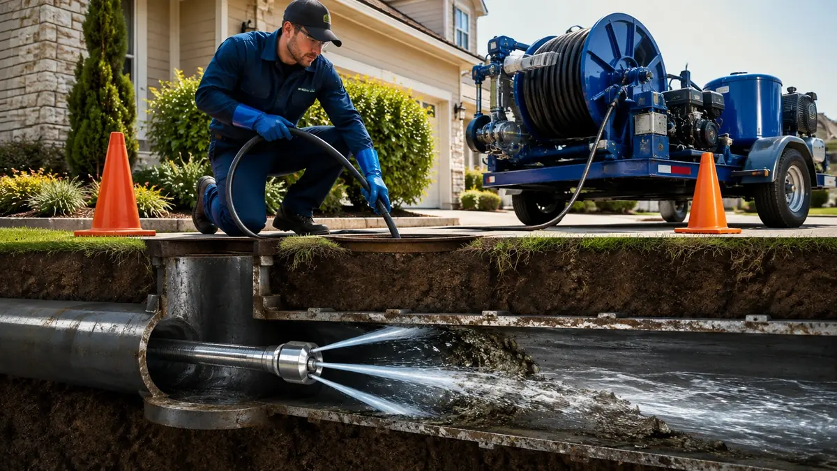 Main Sewer Line Hydro Jet Cleaning in Petaluma