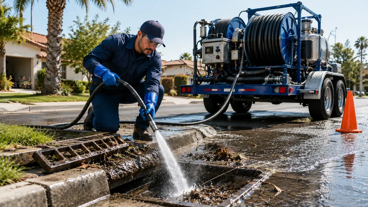 Storm Drain Hydro Jet Cleaning in Petaluma