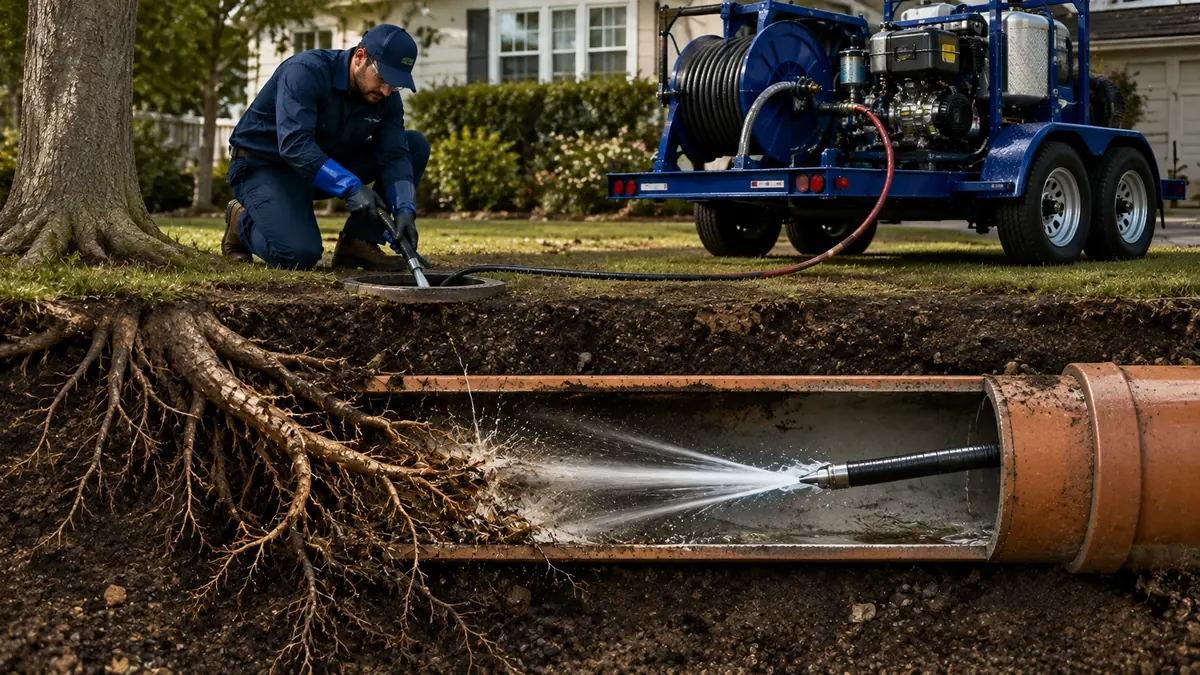 Tree Root Removal with Hydro Jetting in Petaluma